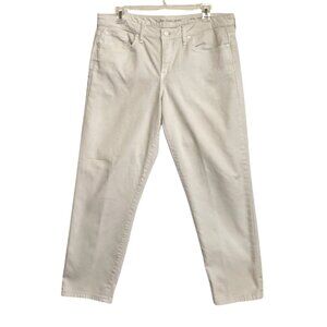 Calvin Klein Jeans White‎ Denim Cropped Capri Jeans Size 32 Beachy Preppy
